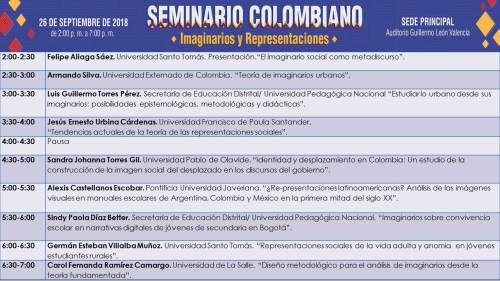 Programa Seminario RIIR Colombia