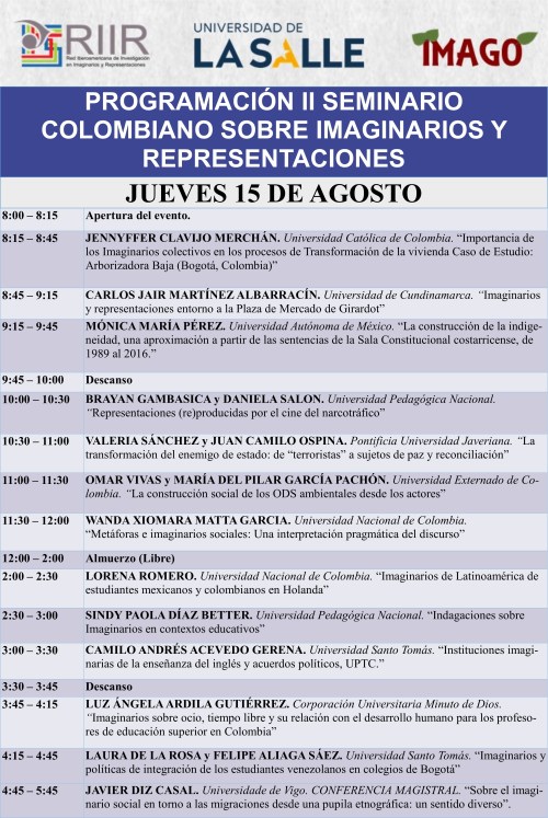 Seminario Colombiano RIIR. 15.08.19