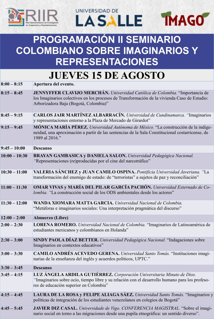 Seminario Colombiano RIIR. 15.08.19