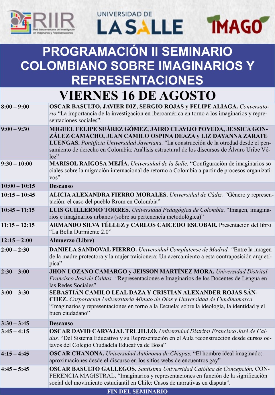 Viernes 16 de Agosto